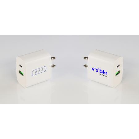 Dual Port Flat Wall Adapter
